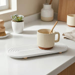Diatomite Drying Tray – Quick Dry Draining Board for Soap, Bathroom Sink Organizer, Kitchen