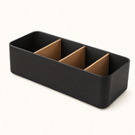 Desktop Storage Box with Wood Dividers – Desk Organizer for Home Office Decor