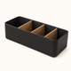 Desktop Storage Box with Wood Dividers – Desk Organizer for Home Office Decor