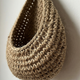Handwoven Hemp Basket – Wall Hanging Storage for Kitchen, Entryway and Modern Wall Decor