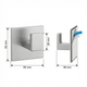 Aluminum Adhesive Wall Hook – Square Hooks for Bathroom, Kitchen & Storage