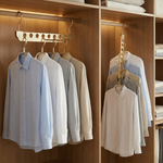 Space-Saving Closet Hanger – 8-Slot Rotating Aluminum Alloy Organizer for Clothes & Wardrobe Storage