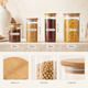 Glass Storage Jar with Wood Lid – Airtight Kitchen Canister for Tea Coffee Sugar