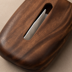 Walnut Wood Tissue Box Cover – Removable Lid, Minimalist Tabletop Decor for Home