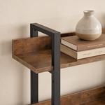 Standing Bookshelf 5 Tier – Industrial Metal Frame, Open Storage Rack for Living Room