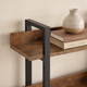 Standing Bookshelf 5 Tier – Industrial Metal Frame, Open Storage Rack for Living Room