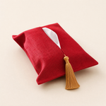 Fabric Tissue Box Cover – Tassel Detail, Living Room Desk Car Organizer, Minimalist Home
