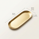 Gold Serving Tray – Stainless Steel Oval Tray for Desserts, Drinks, Jewelry, Vanity, Bathroom & Kitchen