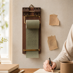 Wooden Clipboard Roll Notepad – Hanging Memo Pad Desk Note Board Minimalist Office