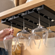 Under Cabinet Wine Glass Holder – No Drill Stemware Rack for Kitchen Bar
