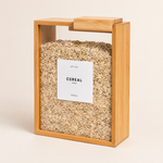 Bamboo Food Storage Canister – Pantry Organizer with Clear Window, Kitchen Container