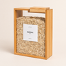Bamboo Food Storage Canister – Pantry Organizer with Clear Window, Kitchen Container