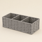 Woven Storage Basket – Toilet Tank Organizer, Bathroom Countertop Tray