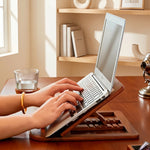 Adjustable Wood Reading Stand – Foldable Book Holder for Desk Study Home Office