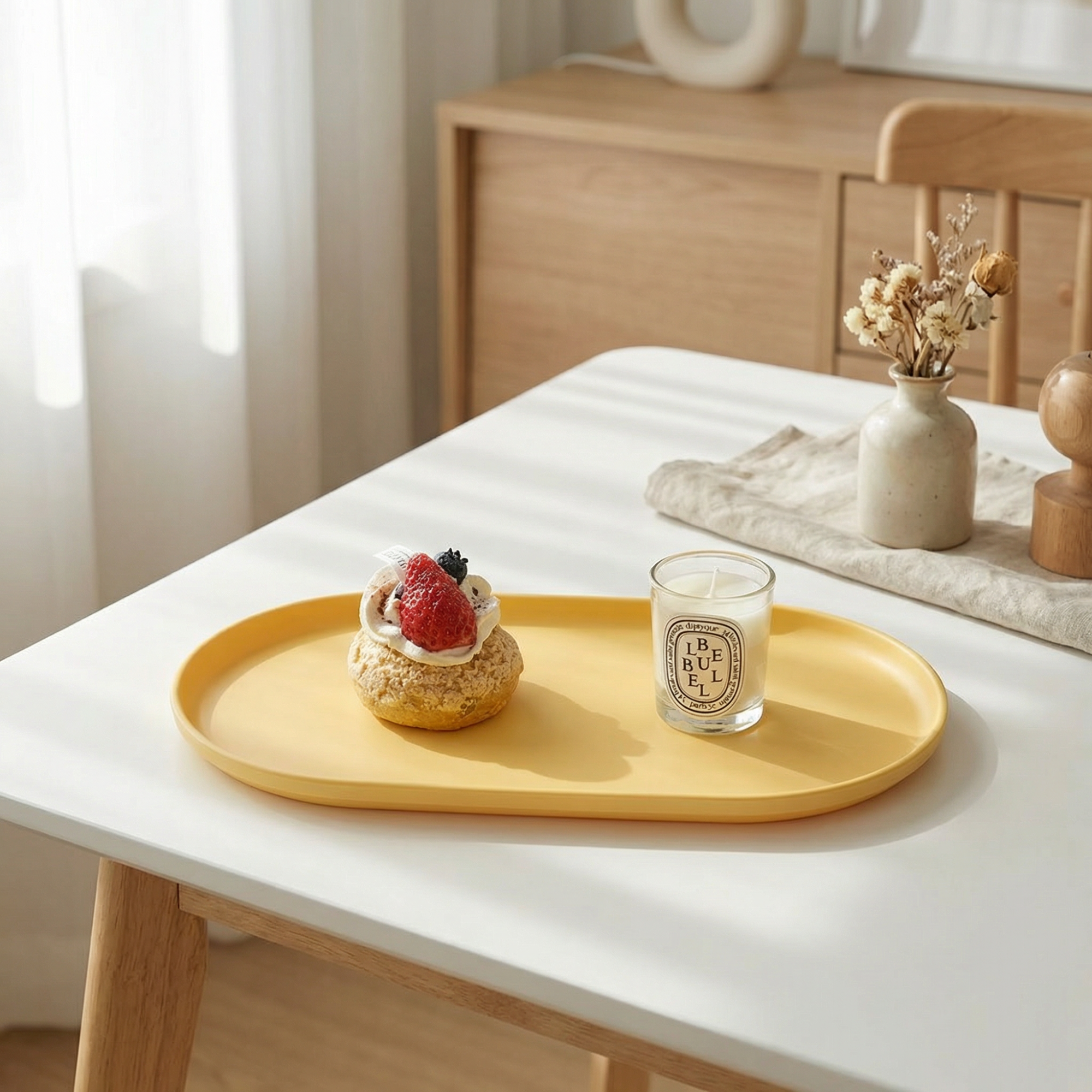 Dessert Cake Tray – Minimalist Serving Tray for Desserts, Coffee Table and Decor
