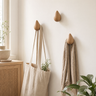 Wooden Drop Wall Hook – Minimalist Wood Wall Hanger for Entryway, Hallway, Bathroom