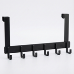 Over-Door Metal Hook Rack – No-Drill Storage Rack for Coats, Bags & Towels