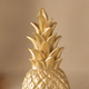 Pineapple Sculpture – Gold Crown Resin Decor for Coffee Table and Living Room