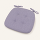 Linen Chair Cushion – Tufted Tie-On Seat Pad for Dining Chairs, Breathable