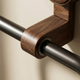 Walnut Towel Ring – No Drill Suction Mount, Rotating Wall Towel Holder for Bathroom & Kitchen