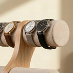 Watch Display Stand – Double Tier Wood Organizer Holder for Dresser Bedroom Jewelry Storage