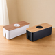Cable Storage Box Bamboo Lid – Power Strip Organizer Wire Hider for Home Office Desk