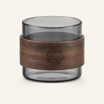 Glass Tea Cup with Walnut Wood Sleeve – Borosilicate Heat Resistant Coffee Mug