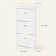 Shoe Cabinet with 3 Flip Drawers – Slim Entryway Storage Rack, White Grey Black