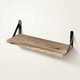 Wall Mounted Shelf with Brackets - Floating Wood Display for Living Room, Bedroom & Decor