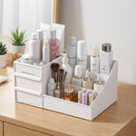Compact Cosmetic Storage Box - Multi-Purpose Desk & Makeup, bathroom counter Organizer, bedroom vanity storage