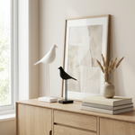 Minimalist Resin Bird Figurine – Freestanding Shelf Accent for Living Room, Bedroom & Office Desk Decor
