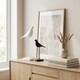 Minimalist Resin Bird Figurine – Freestanding Shelf Accent for Living Room, Bedroom & Office Desk Decor