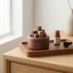 Wooden Aromatherapy Diffuser Set – Natural Scent Release with Essential Oil for Desk Office Bedroom