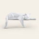 Geometric Cat Sculpture – Modern Resin Figurine for Shelf Desk Home Office Decor