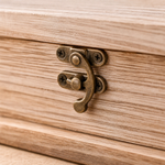 Wooden Hinged Box with Latch – Pine Storage Case for Jewellery Crafts Keepsakes