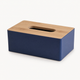 Bamboo Lid Tissue Box – Minimalist Desk Organizer for Living Room or Bathroom
