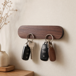 Wood Magnetic Key Holder Wall Organizer – Minimalist Entryway Storage Rack Decor