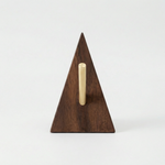 Modern Wooden Wall Hook – Self Adhesive Storage Hook with Angled Brass Peg for Home