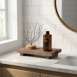 Wooden Pedestal Tray Stand – Minimalist Countertop Riser for Vanity & Bathroom Decor