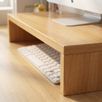 Desktop Monitor Riser with Under-Shelf Storage – Home Office Desk Organizer Stand