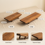 Wood Display Riser Tray – Raised Footed Stand for Tea Table, Desk, Entryway Decor