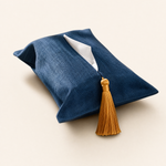 Fabric Tissue Box Cover – Tassel Detail, Living Room Desk Car Organizer, Minimalist Home