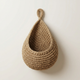Handwoven Hemp Basket – Wall Hanging Storage for Kitchen, Entryway and Modern Wall Decor