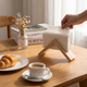 Wooden Napkin Holder – Triangular Tabletop Organizer for Kitchen Bathroom Dining Room Decor