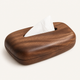 Walnut Wood Tissue Box Cover – Removable Lid, Minimalist Tabletop Decor for Home