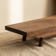 Wood Display Riser Tray – Raised Footed Stand for Tea Table, Desk, Entryway Decor