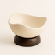 Ceramic Jewelry Dish with Wood Base – Ring Tray Earring Organizer Vanity Decor