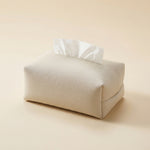 Leather Tissue Box Cover – Modern rectangular design for bathroom vanity, countertop tissue holder