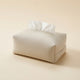 Leather Tissue Box Cover – Modern rectangular design for bathroom vanity, countertop tissue holder