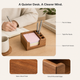 Wooden Sticky Note Holder with Pen Slots – Compact Desk Organizer for Home Office
